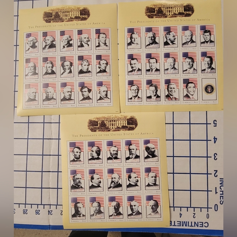 44 stamps of President